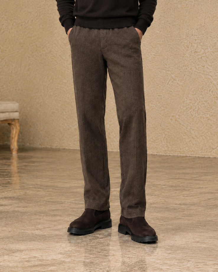 Wool-Blend Straight-Leg Pants