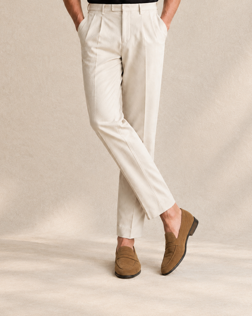 High-Waisted Straight-Leg Pants