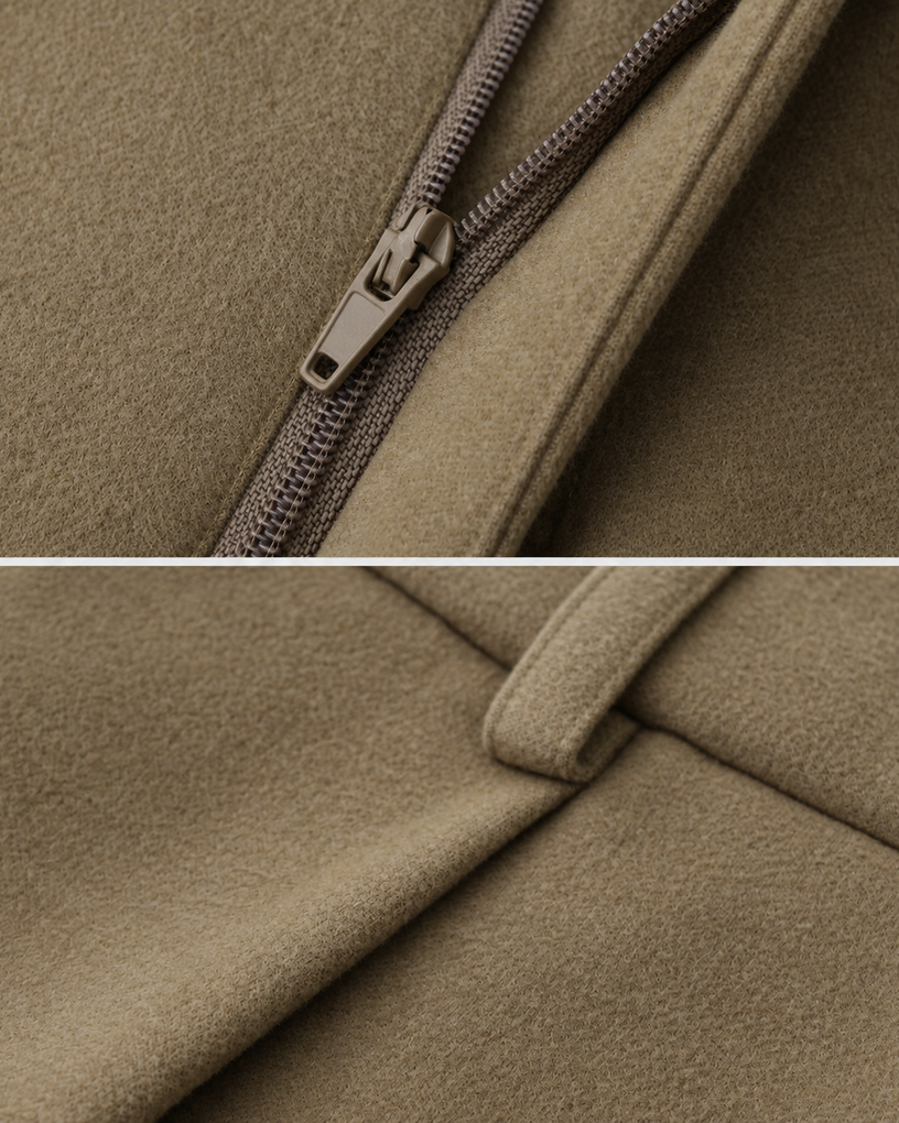 Fleece-Lined Drapey Casual Pants