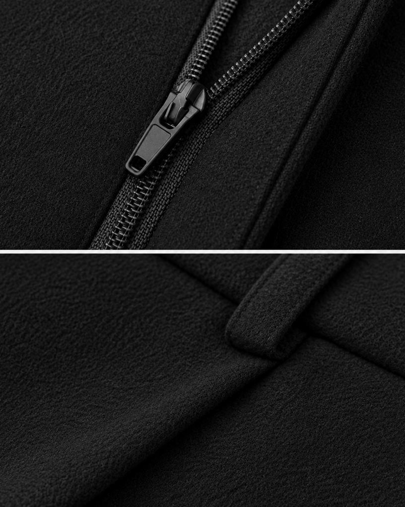 Fleece-Lined Drapey Casual Pants