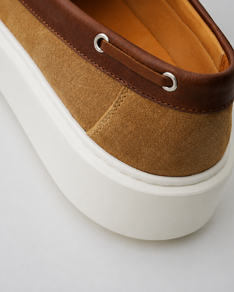 Cowhide-Lined Matte Suede Sailing Shoes
