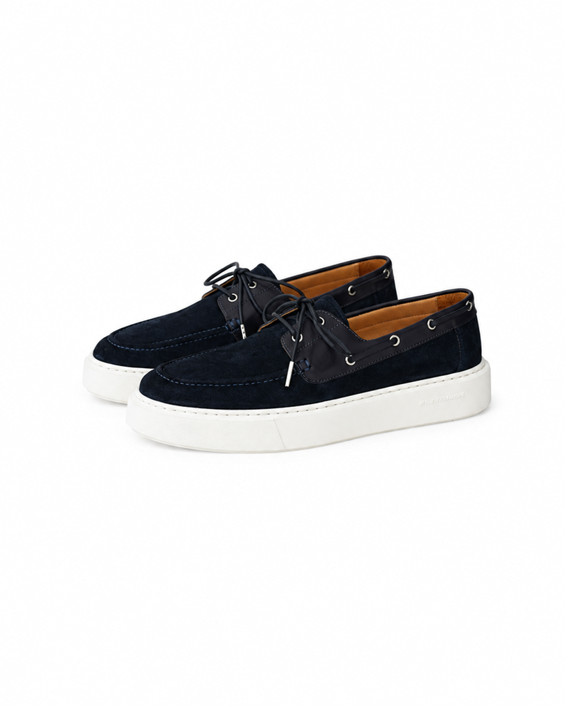Cowhide-Lined Matte Suede Sailing Shoes