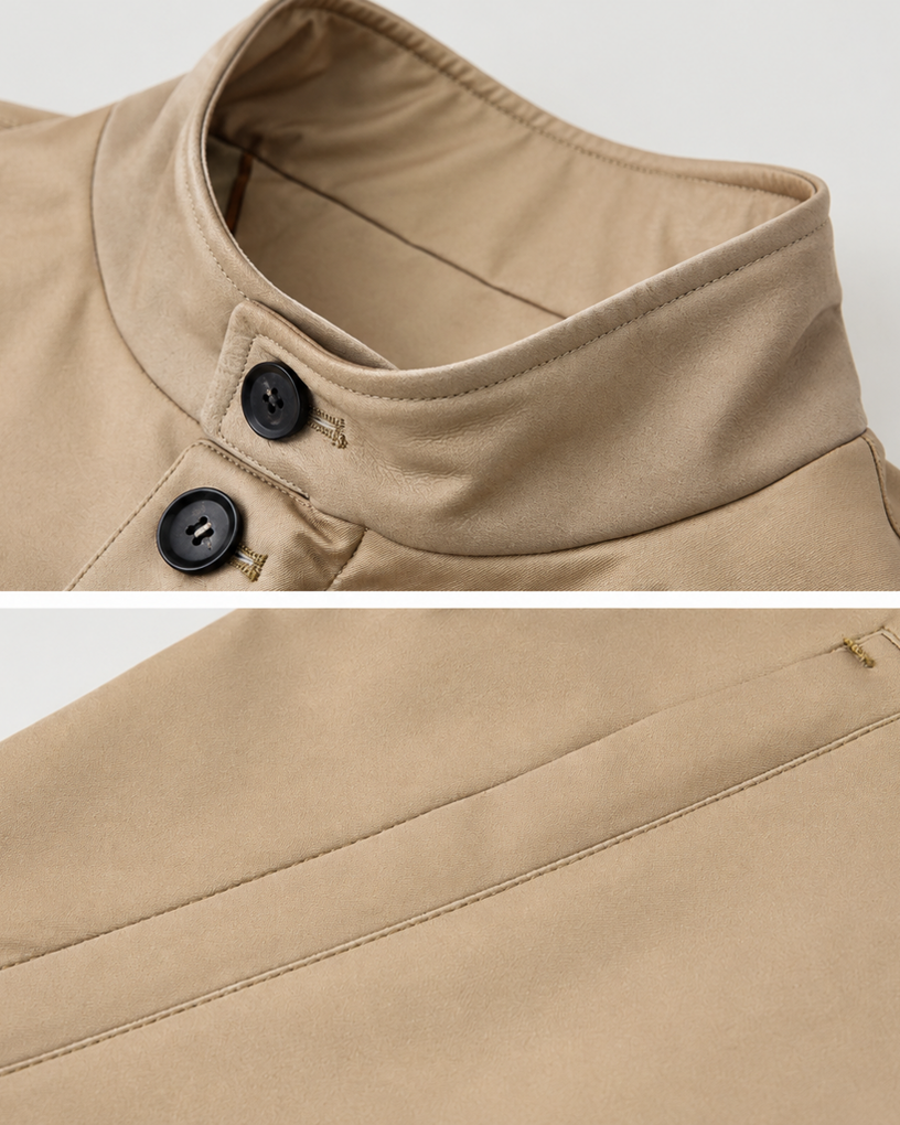 Cashmere and Wool-Lined Windproof Vest