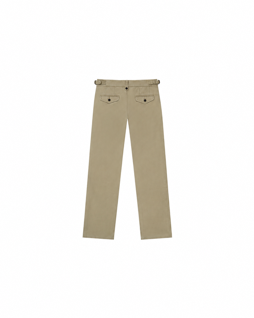 100% Cotton Symmetrical-Pleated Casual Pants