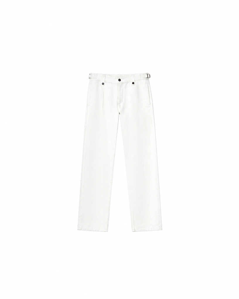 100% Cotton Symmetrical-Pleated Casual Pants