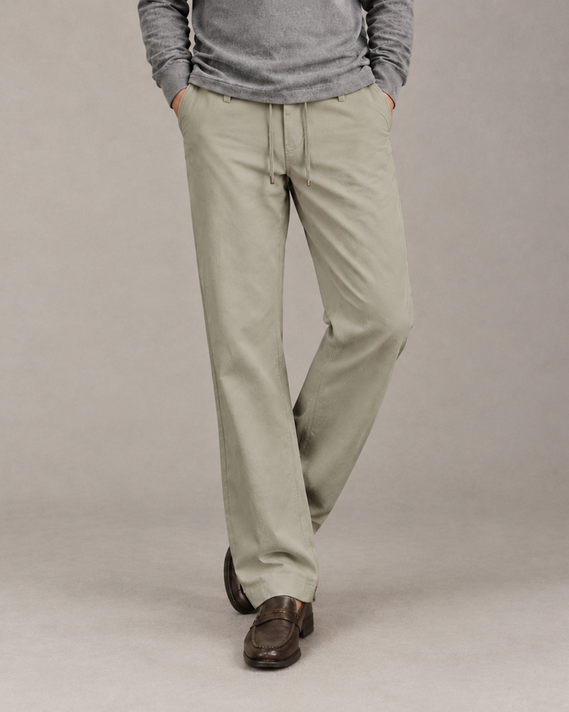 Drawstring Pima Cotton Pant