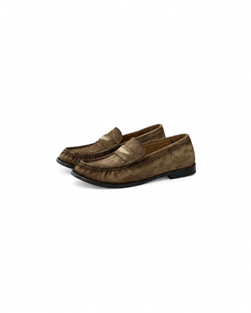 Fine-Grained Calf Suede Casual Shoes