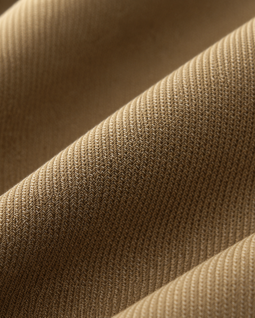 Acetate-Wool Woven Fine-Weave Casual Pants