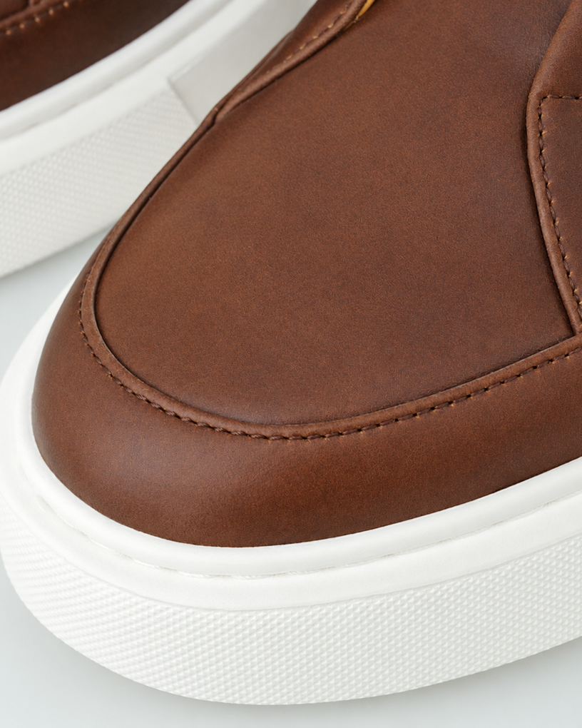 100% Genuine Leather Sneakers with a Luxurious, Lustrous Finish