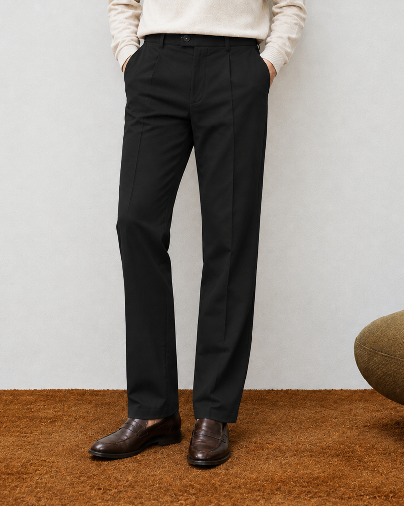 Wide-Leg Tailored Casual Pants
