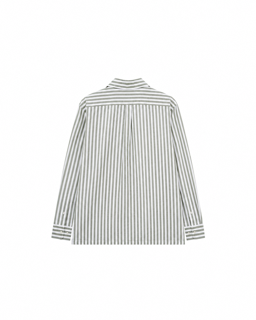 Cotton-Linen Vertical Stripe Shirt – Refined, Understated Style