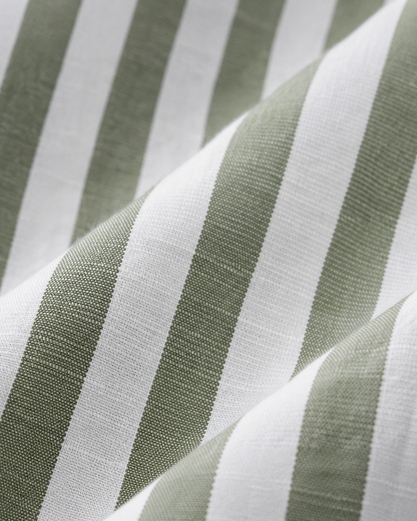 Cotton-Linen Vertical Stripe Shirt – Refined, Understated Style