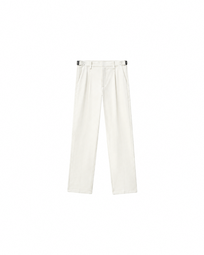 Cotton Corduroy Pleated Trousers – Tailored Waist
