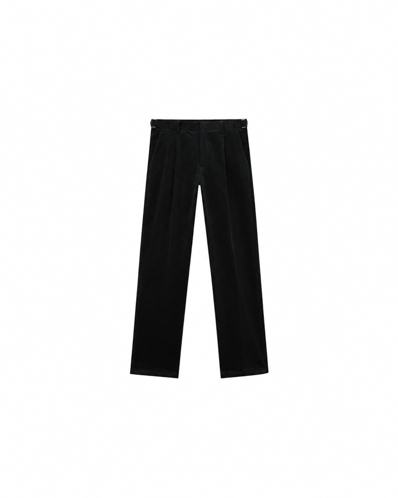 Cotton Corduroy Pleated Trousers – Tailored Waist