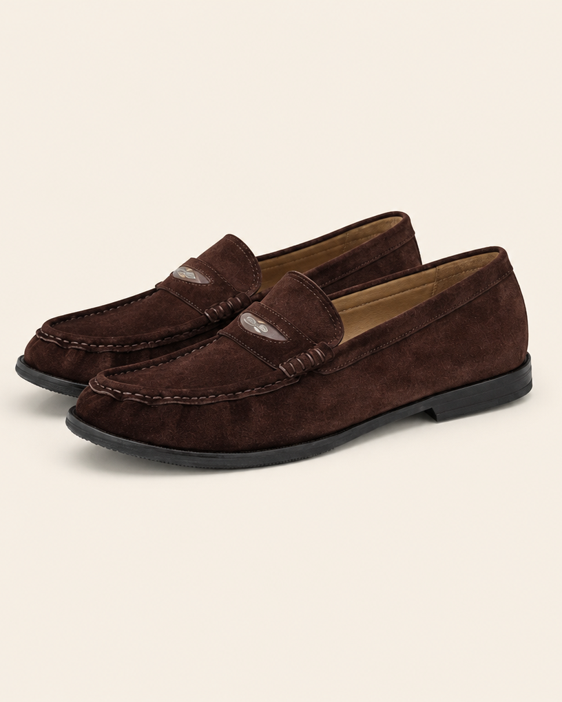 Fine-Grained Calf Suede Casual Shoes