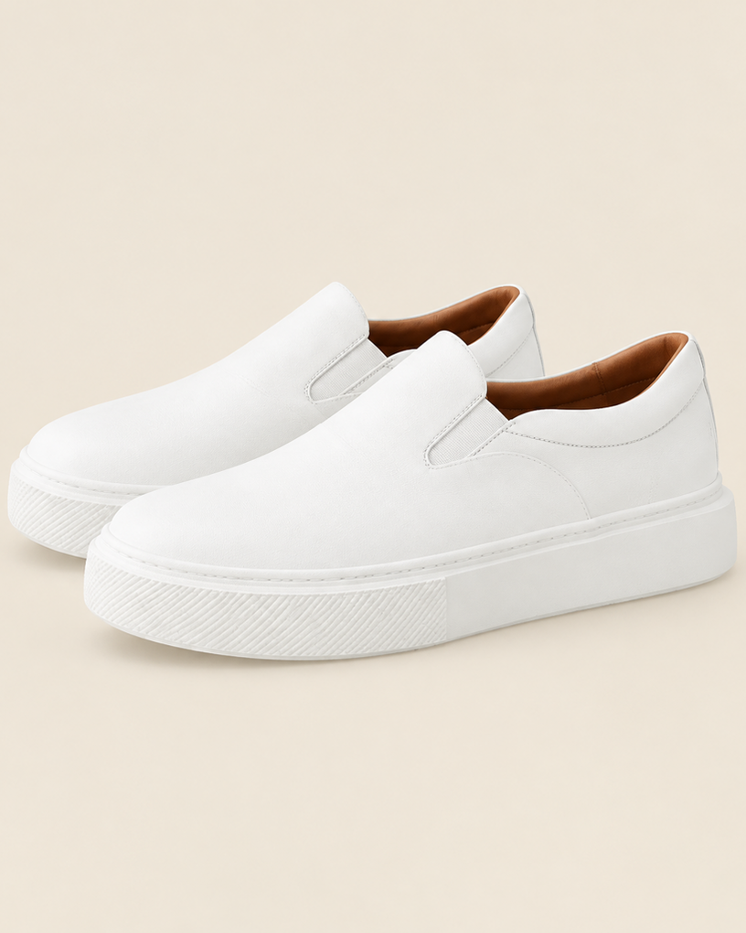 Full-Grain Cowhide Sneakers with Lambskin Lining