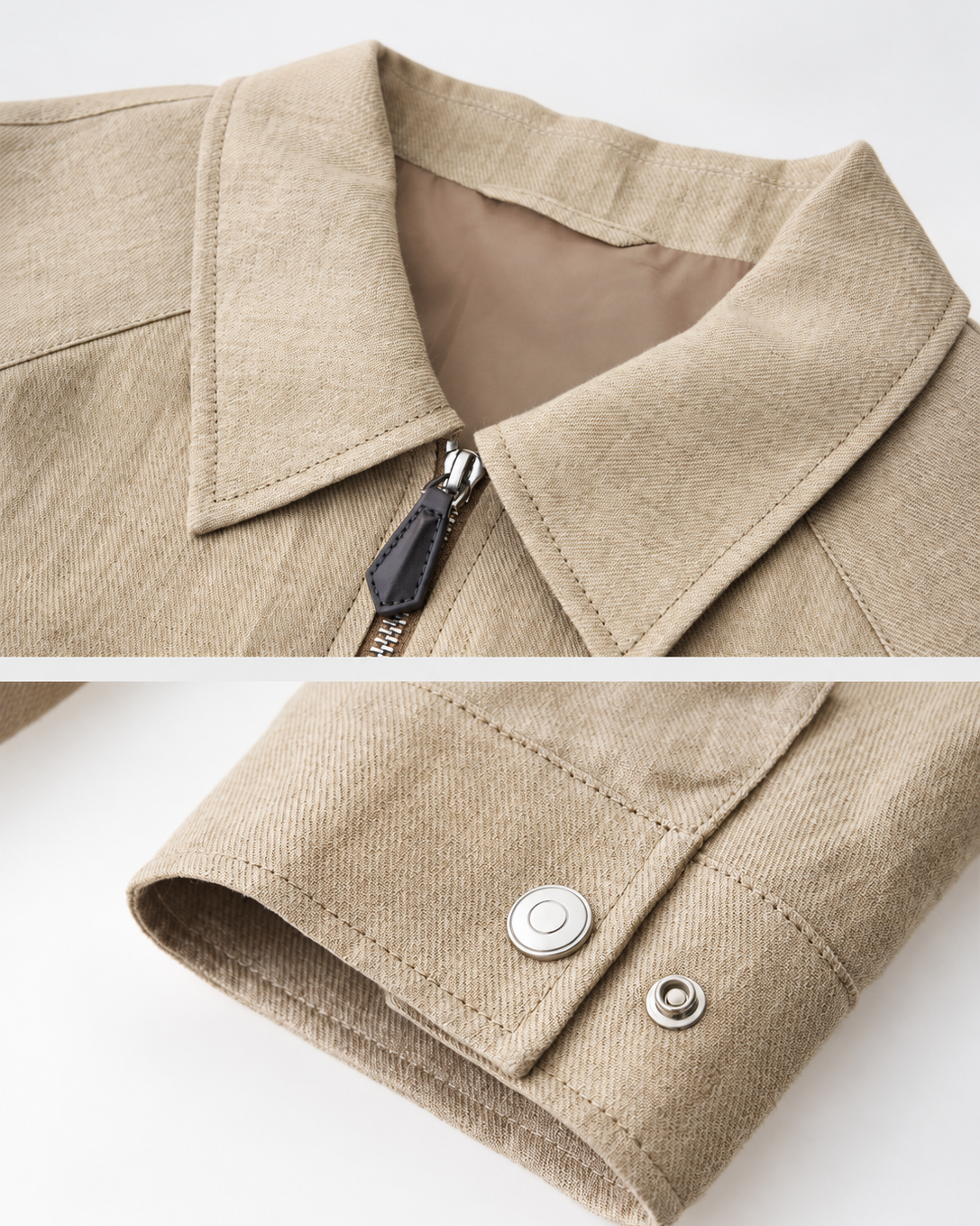 100% Linen Jacket – Naturally Textured, Breathable Design