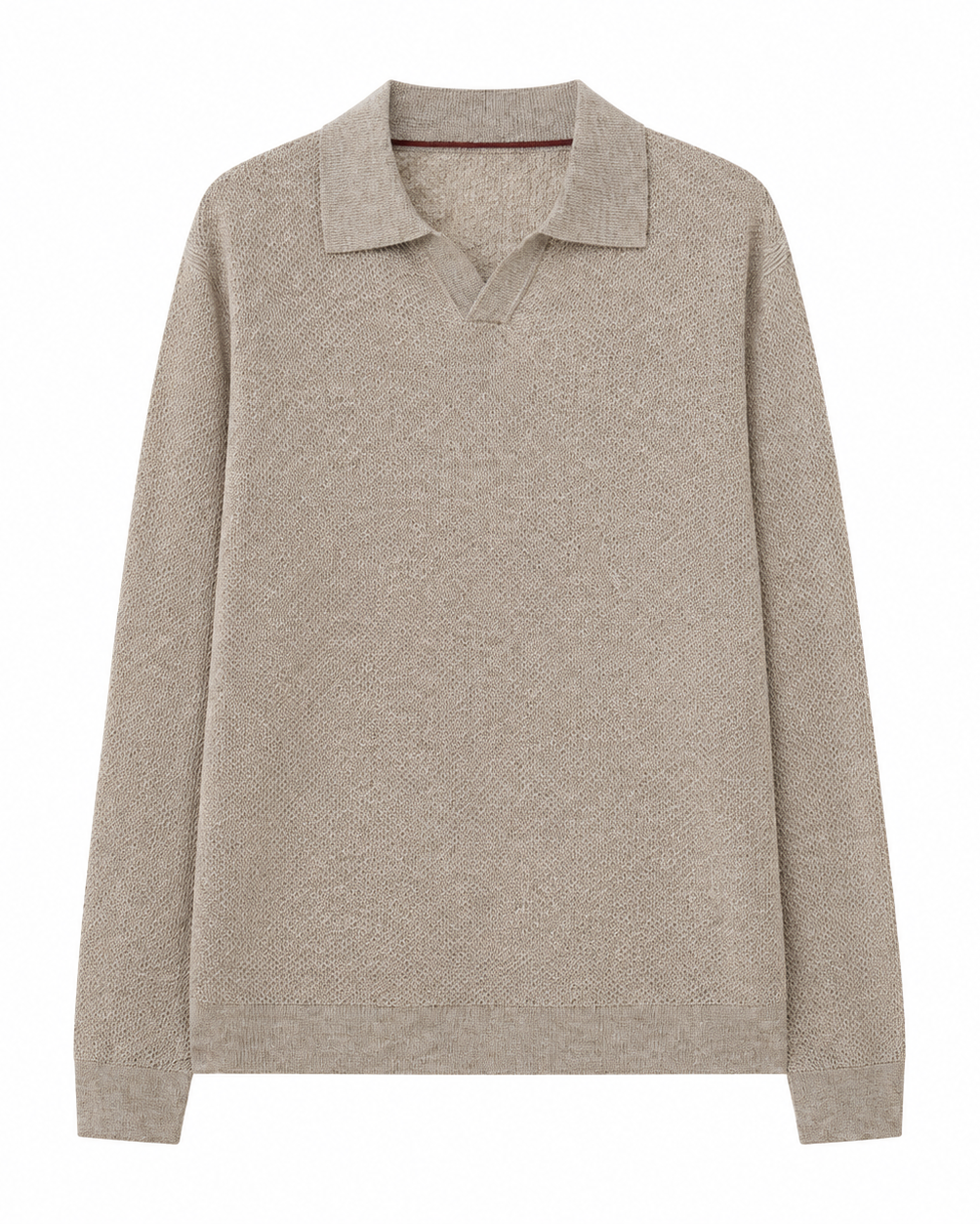 Cashmere-Wool Textured Knit Long-Sleeve Sweater