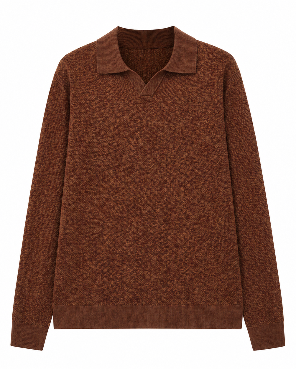 Cashmere-Wool Textured Knit Long-Sleeve Sweater