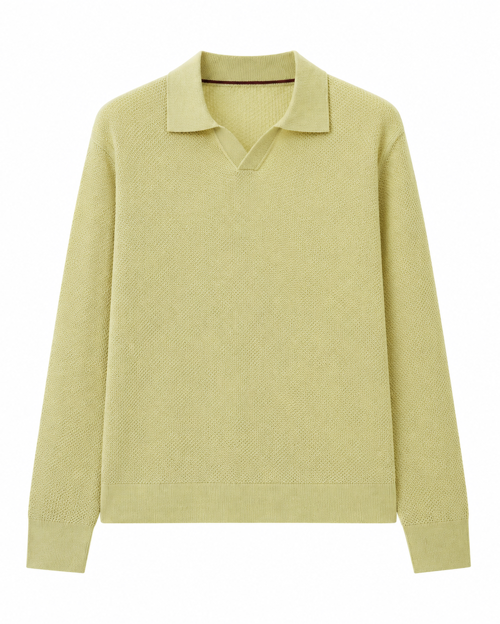 Cashmere-Wool Textured Knit Long-Sleeve Sweater