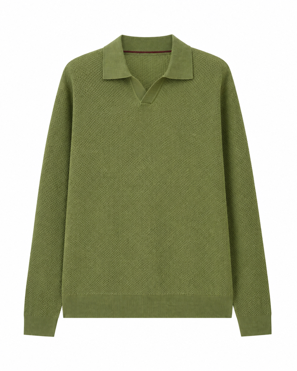 Cashmere-Wool Textured Knit Long-Sleeve Sweater