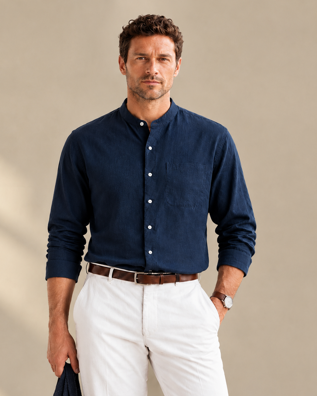 Normandy Shell Button Linen Shirt