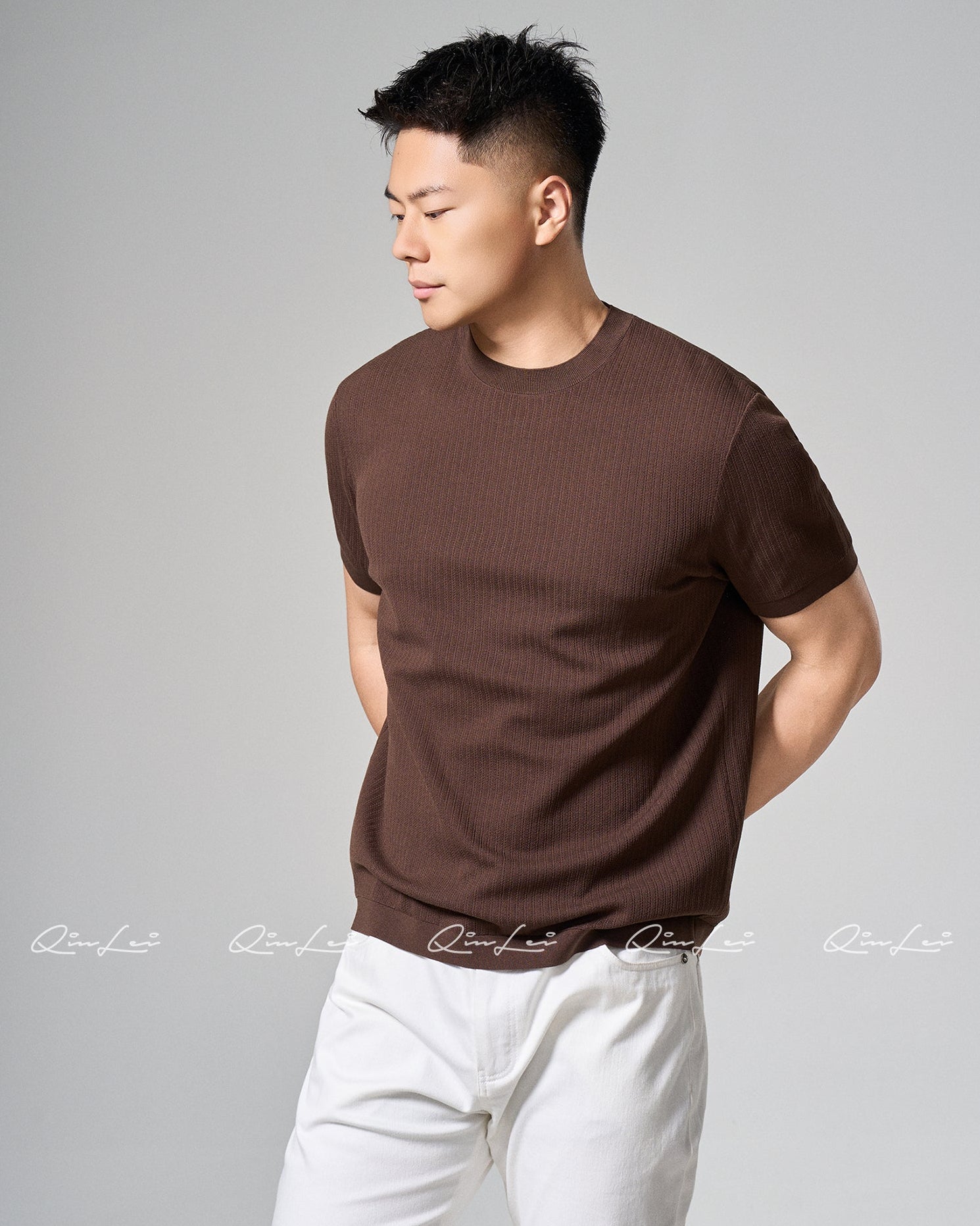 Textured Silk Cotton T-Shirt