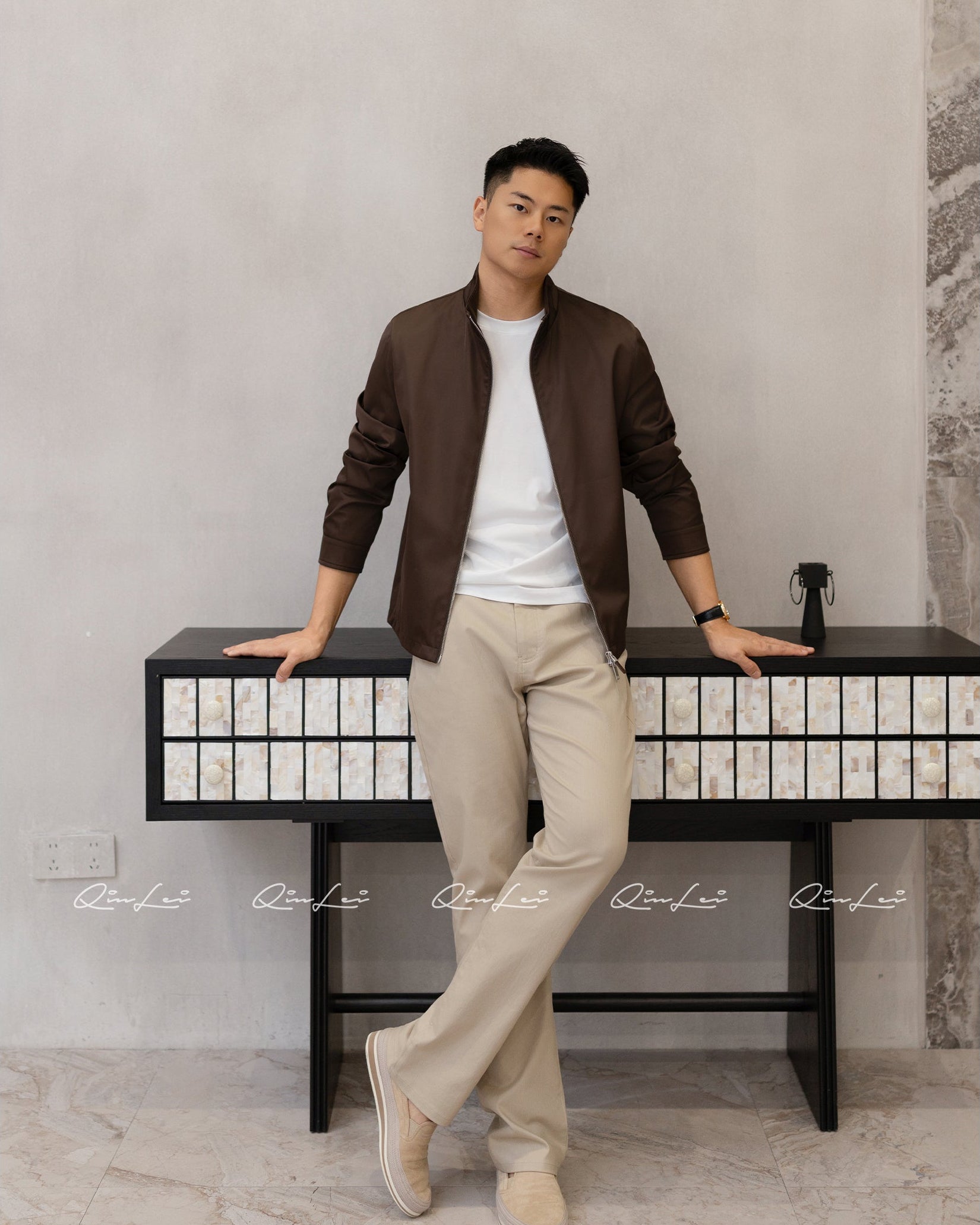 Draped Silk Jacket