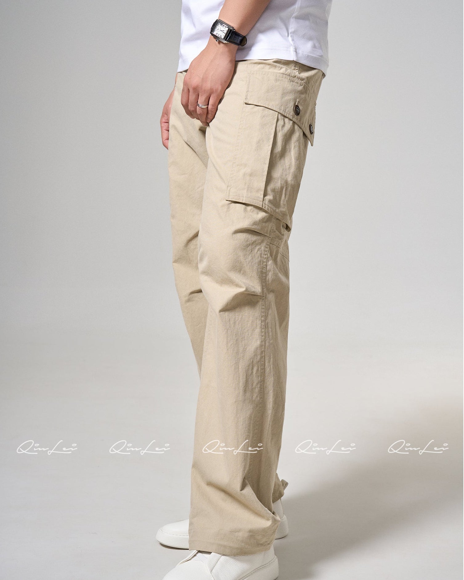 Relaxed Cotton Cargo Pants