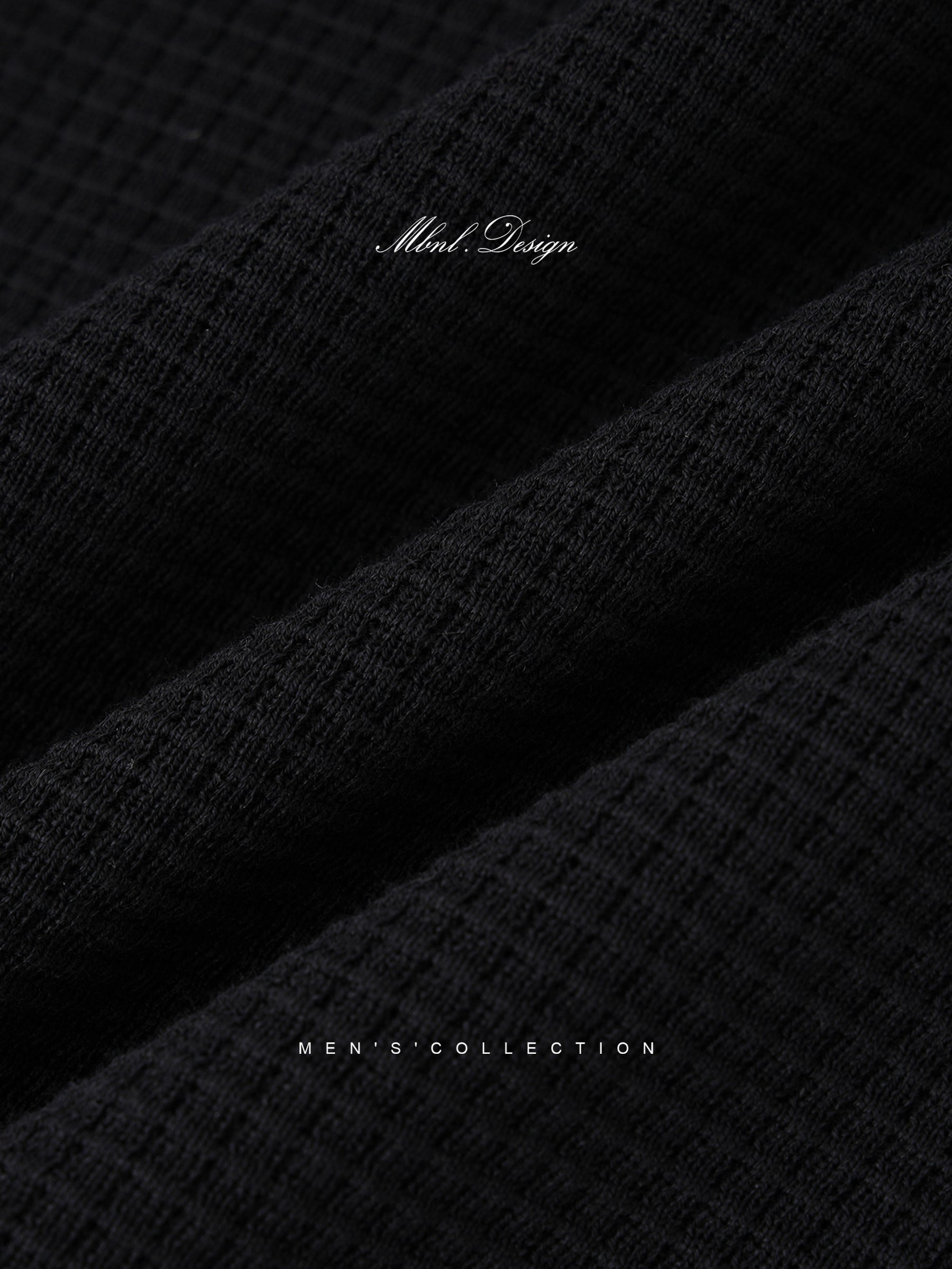 Waffle Jacquard Cotton Polo Shirt