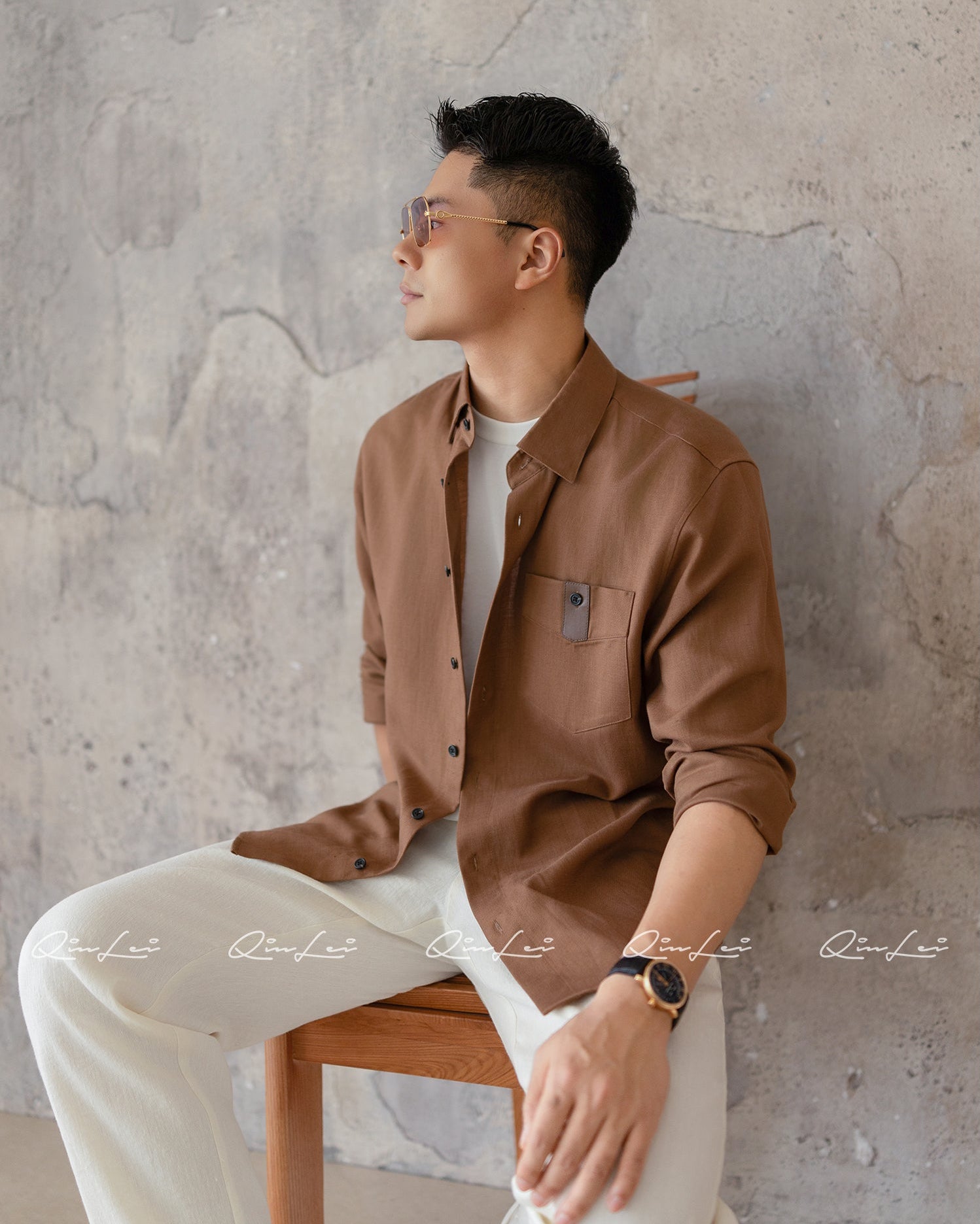 Textured Linen Shirt