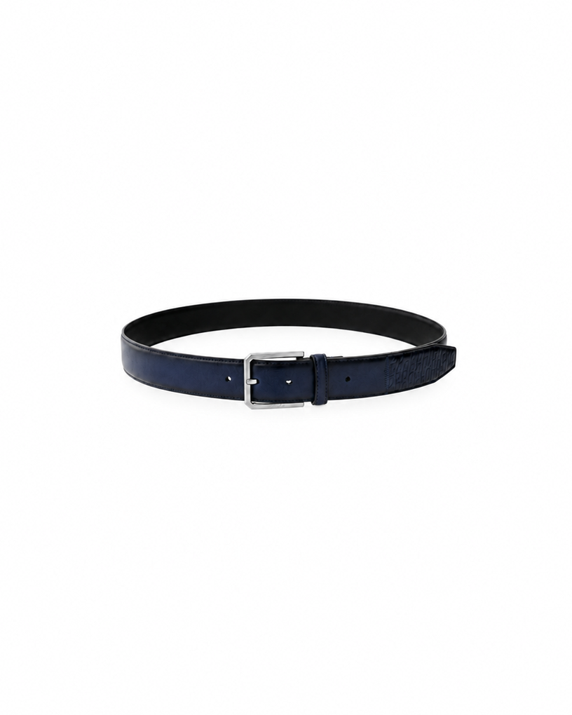 Cowhide & Crocodile Leather Patchwork Belt
