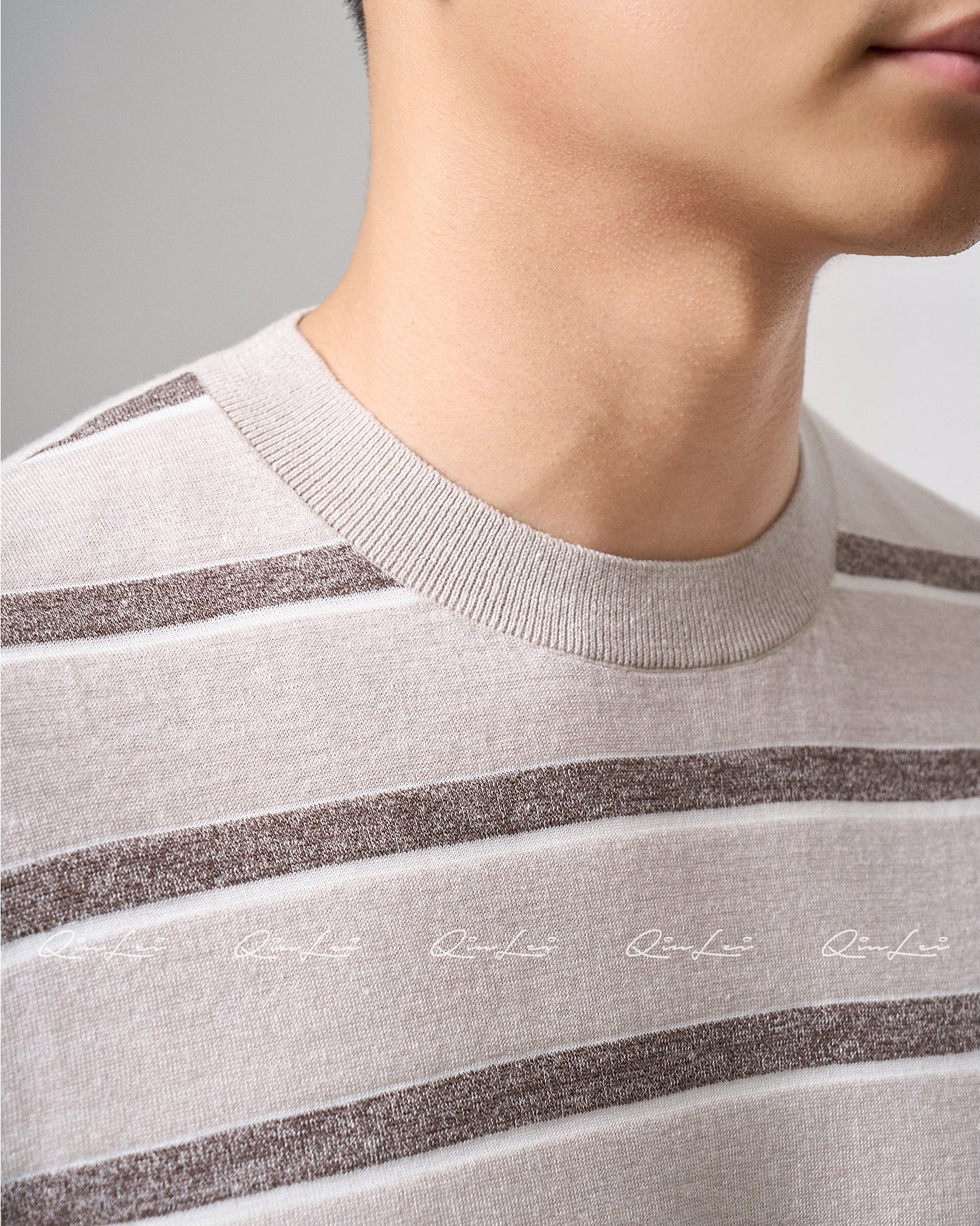 Striped Wool Linen T-Shirt