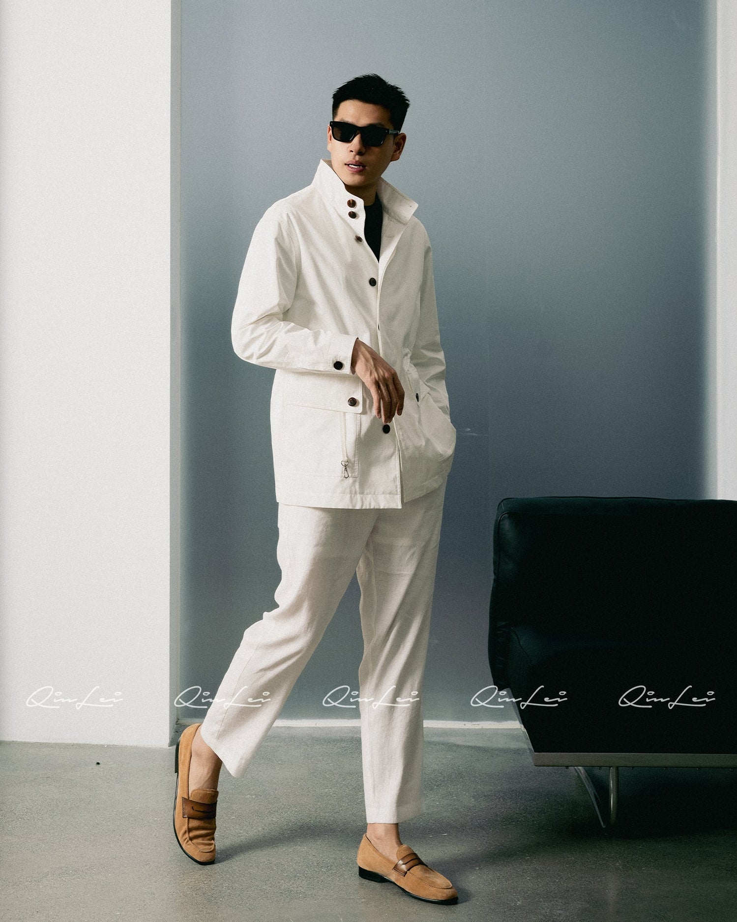 Relaxed Cotton Trench Coat