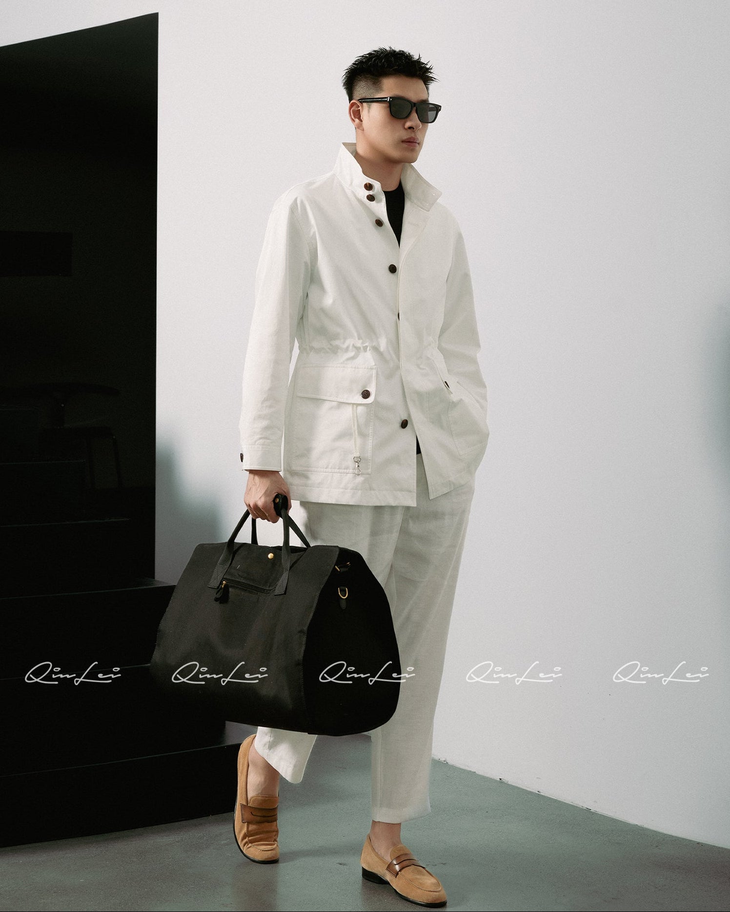 Relaxed Cotton Trench Coat