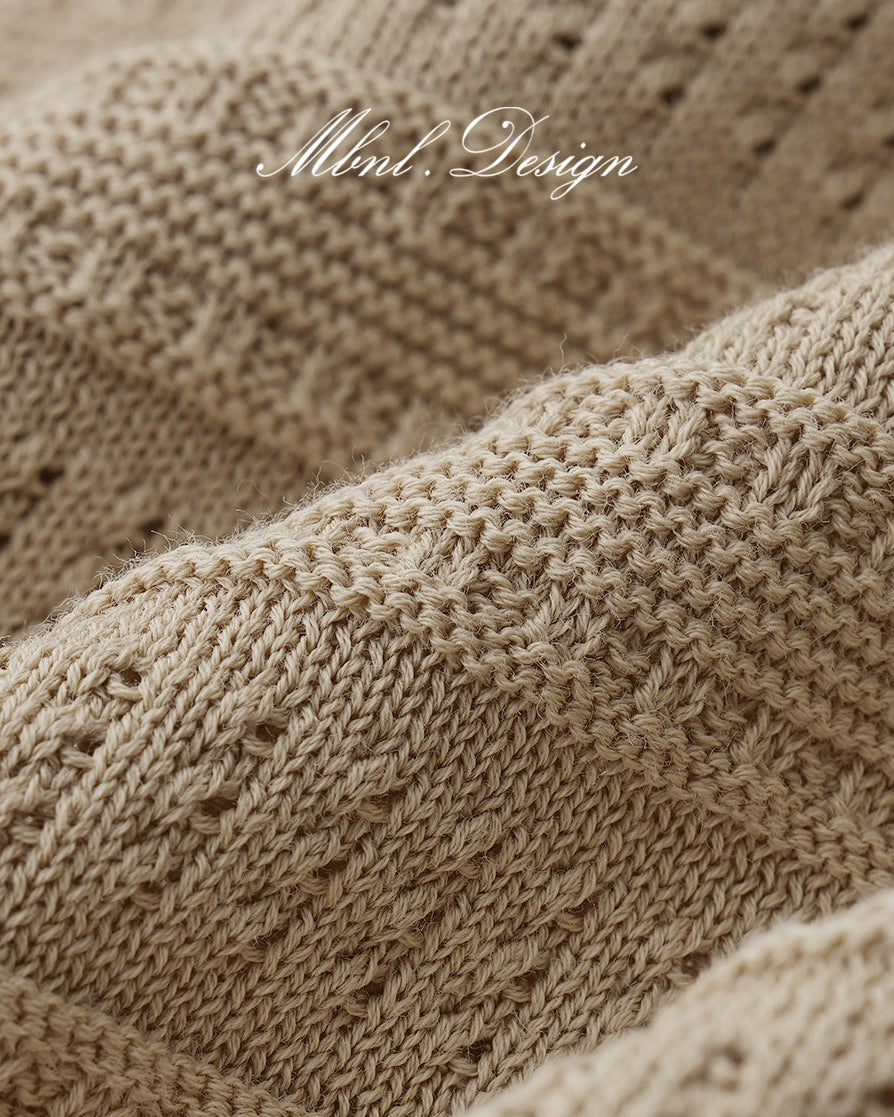 Half-Zip Cotton Knit T-Shirt