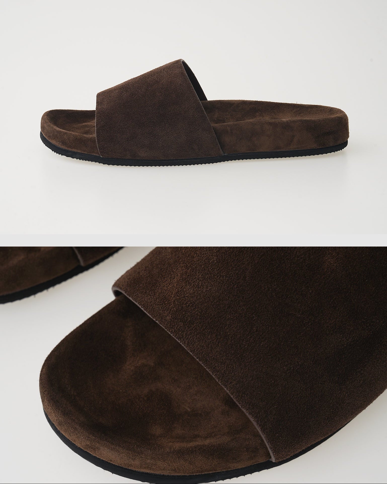 Suede Leather Slides