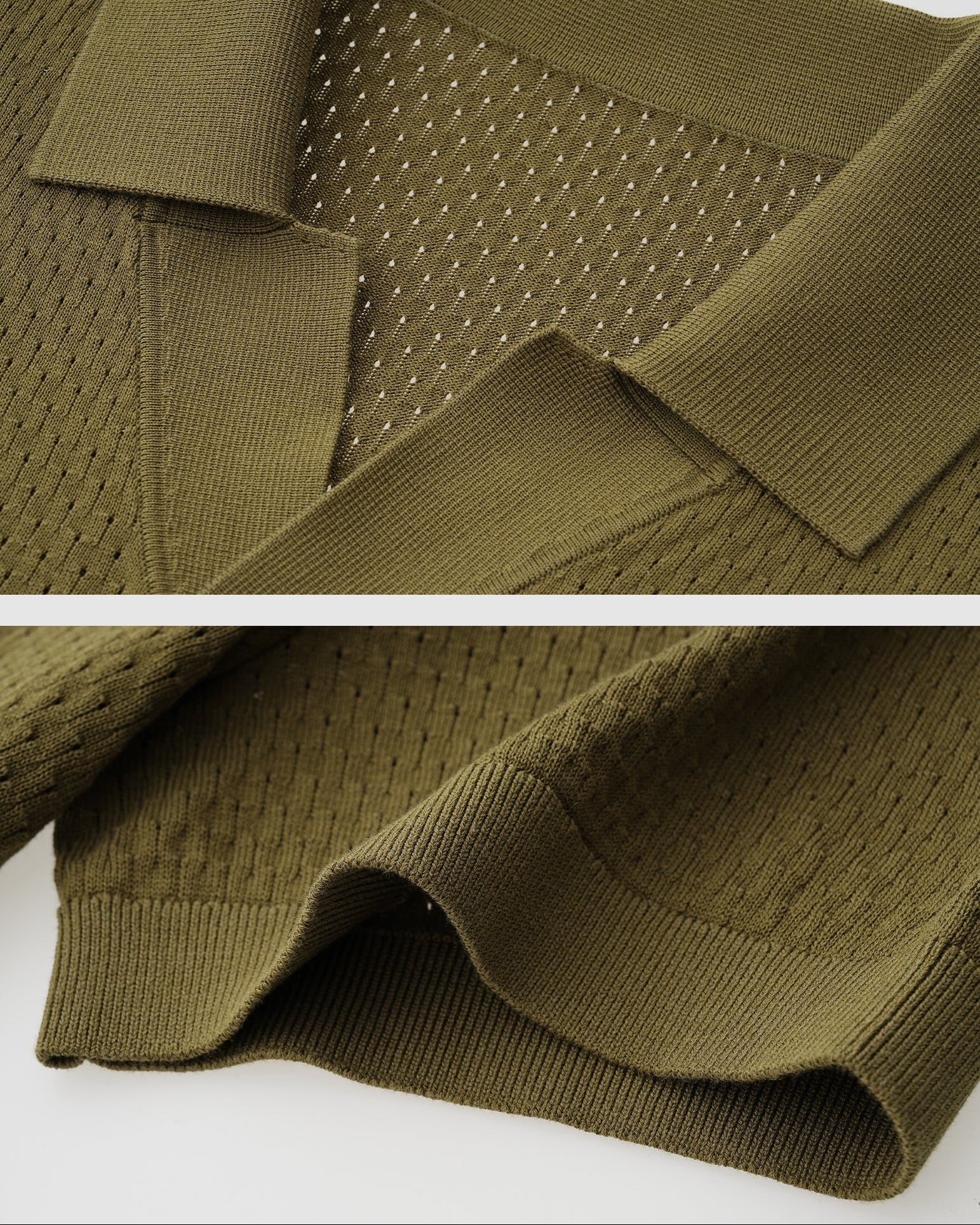Long Staple Cotton Mesh Knit Polo