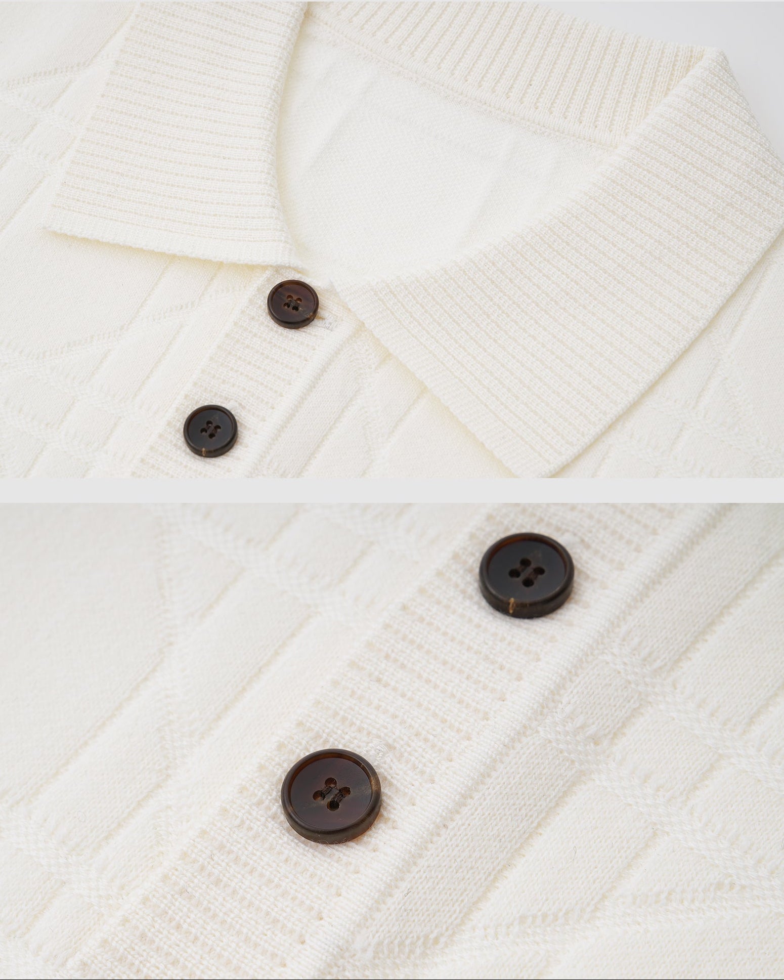 Wool Blend Knit Polo