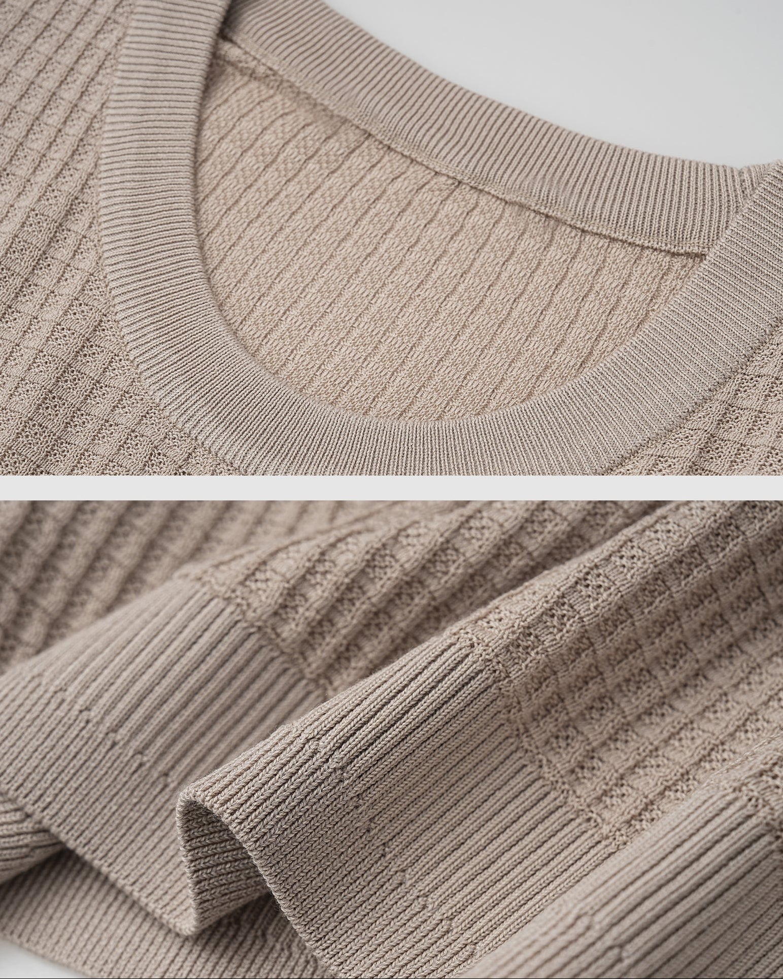 Triple-Yarn Blend Knit T-Shirt