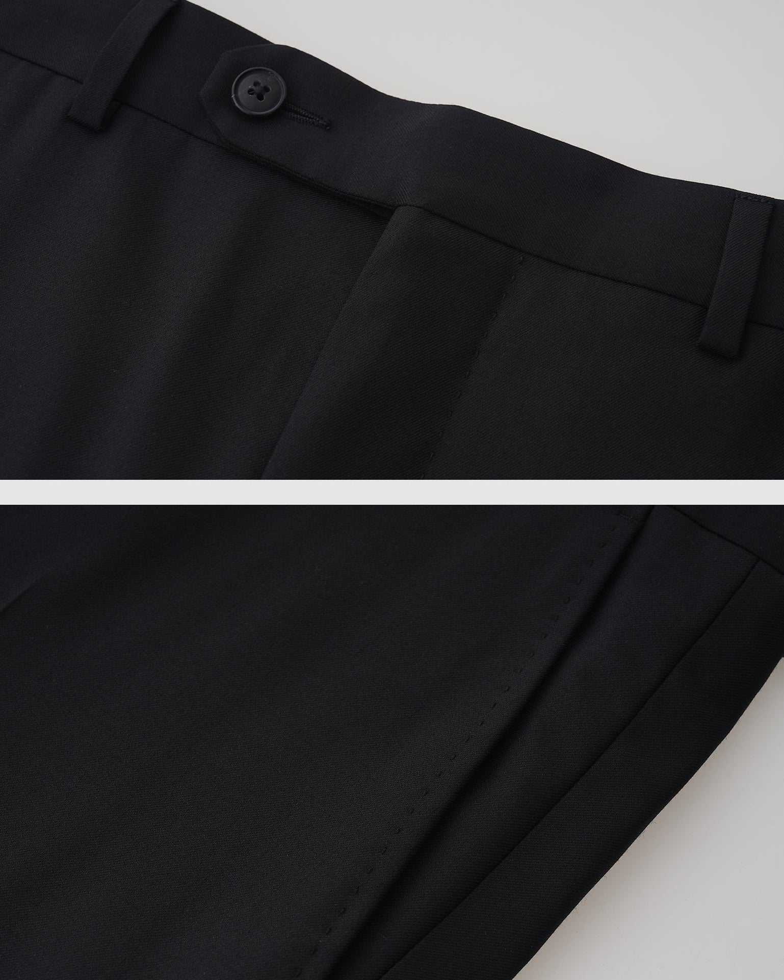 Horn Button Wool Trousers