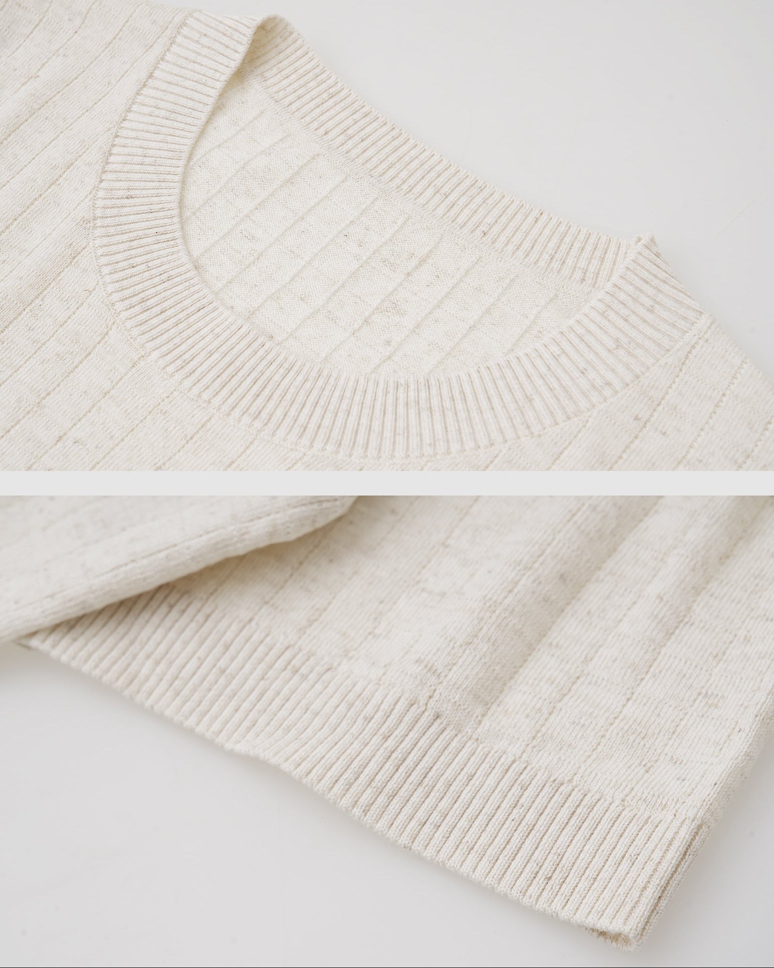 Textured Cotton Linen T-Shirt