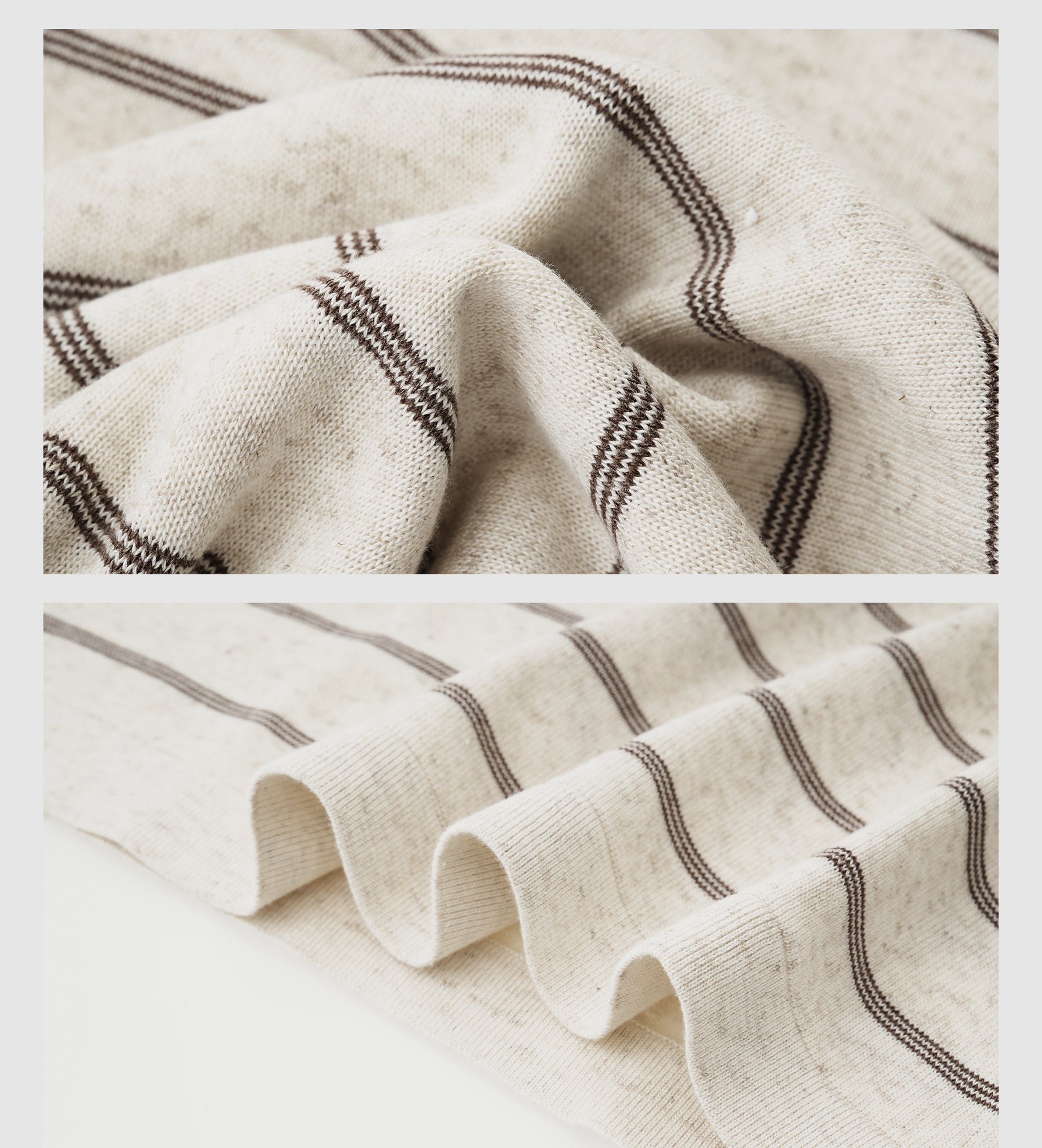 Striped Linen Knit T-shirt