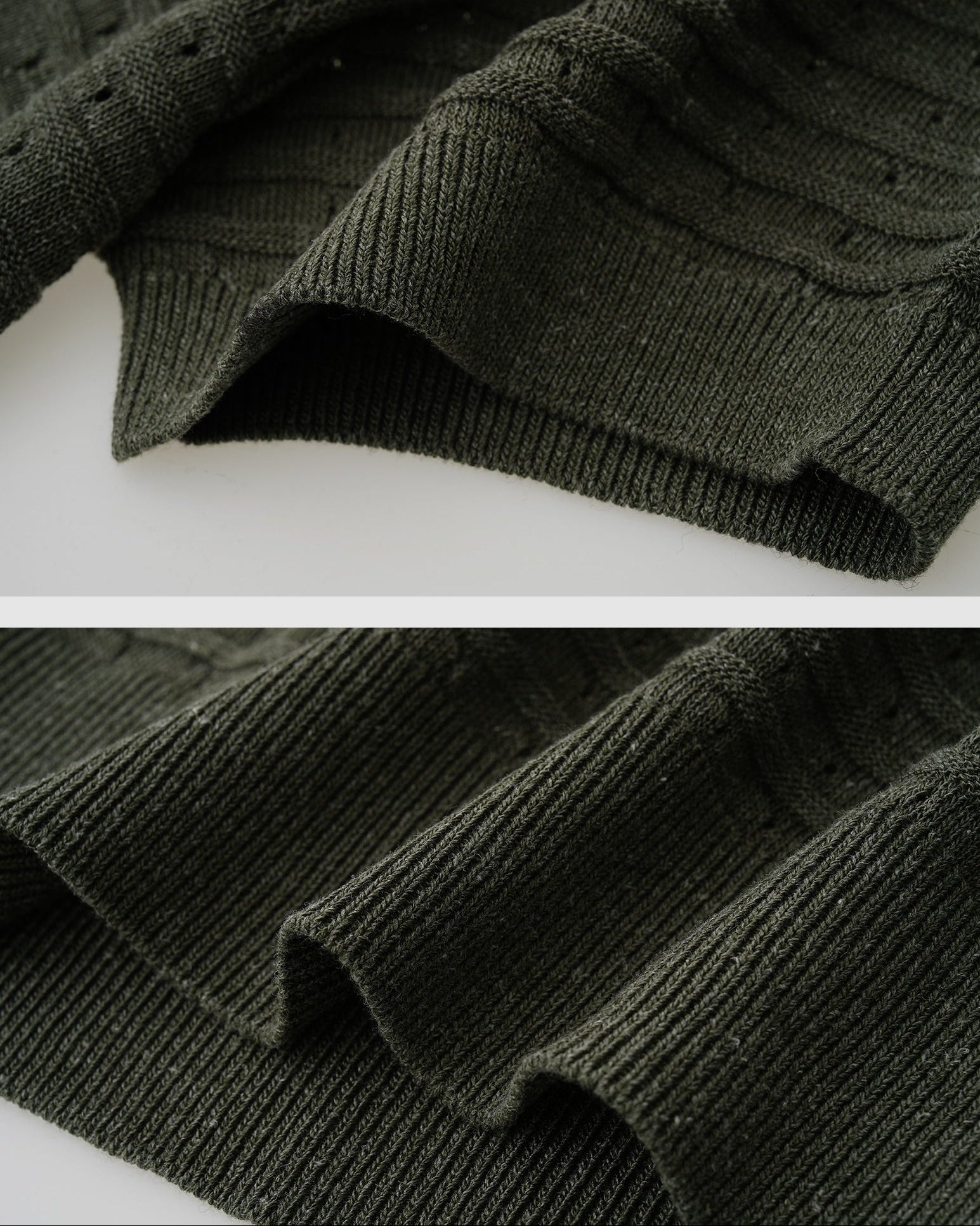 Open Knit Linen Polo T-Shirt