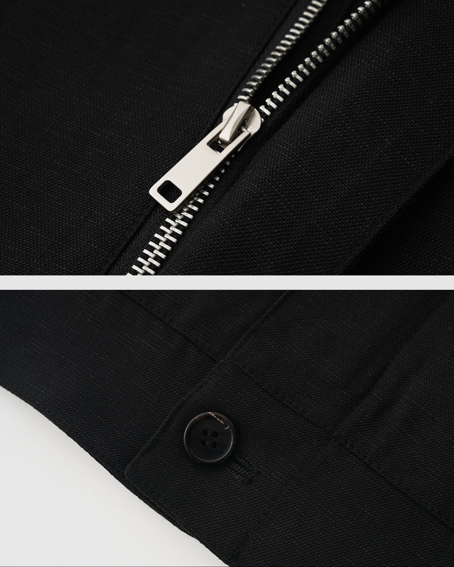 Stand Collar Linen Jacket