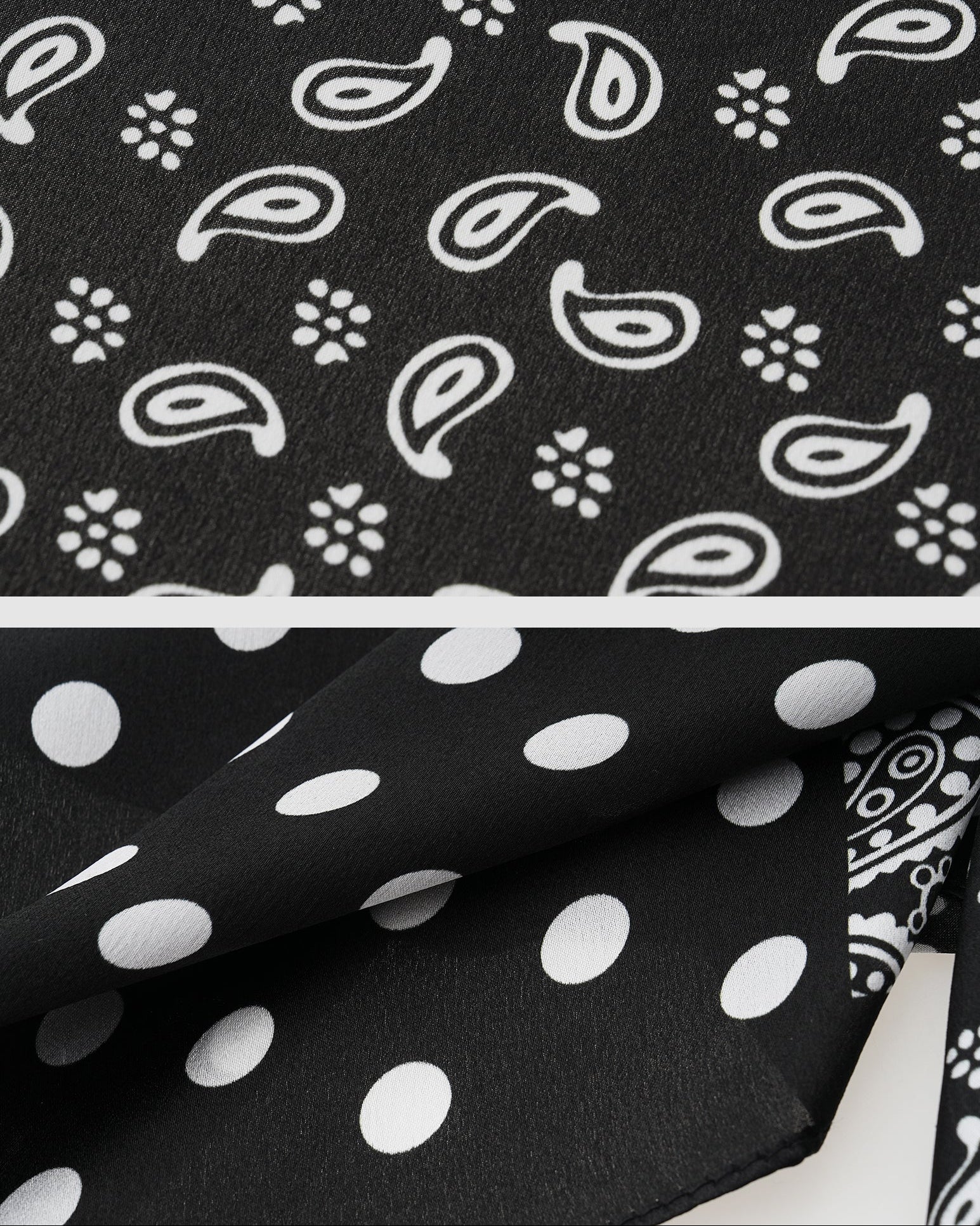 Four-Grid Silk Scarf