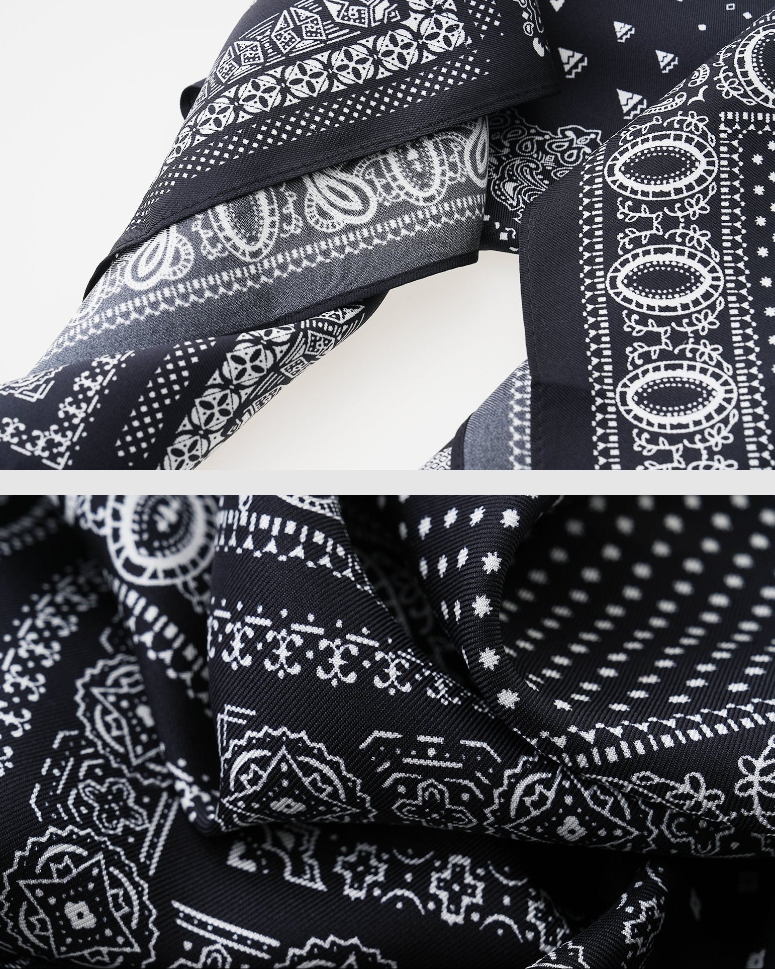 Nine-Grid Silk Scarf