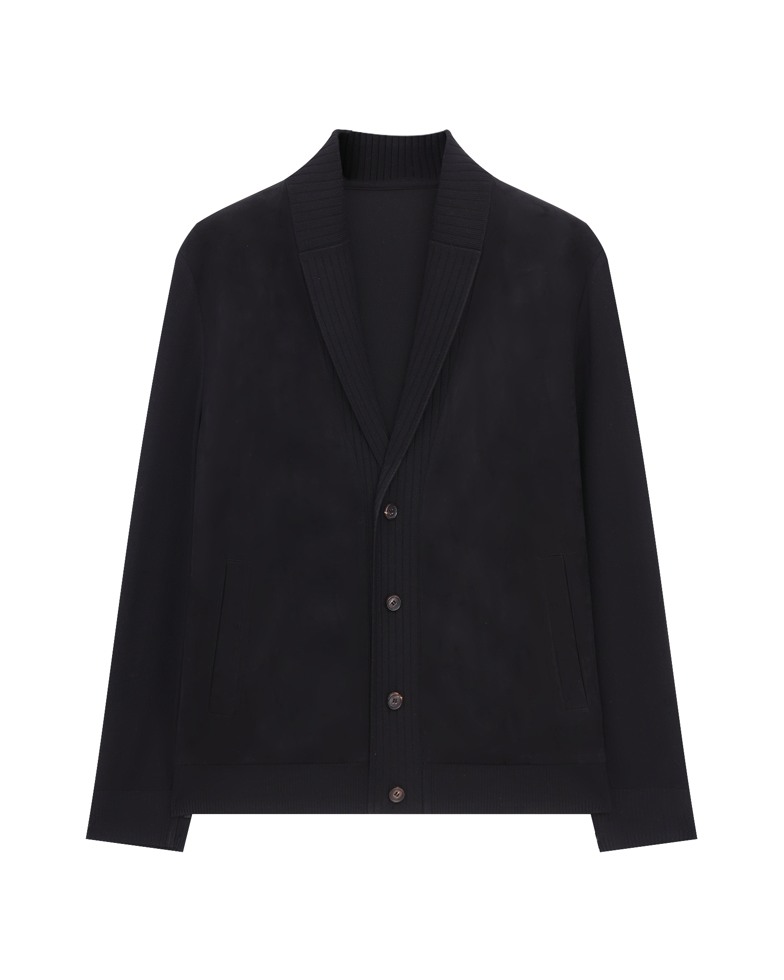 Knit Suede Jacket