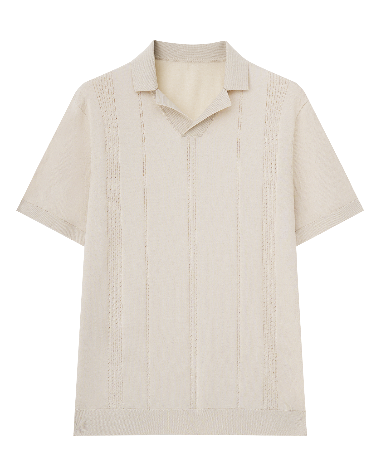 Cuban Collar Cotton Polo