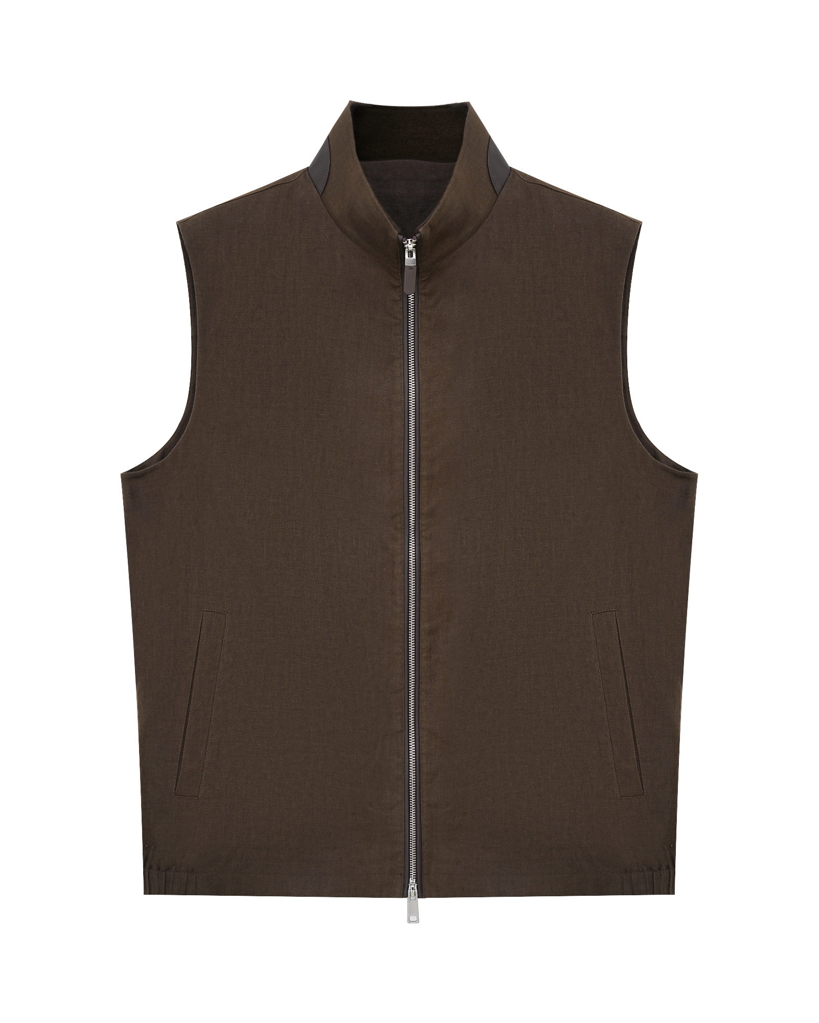 Linen Leather Vest